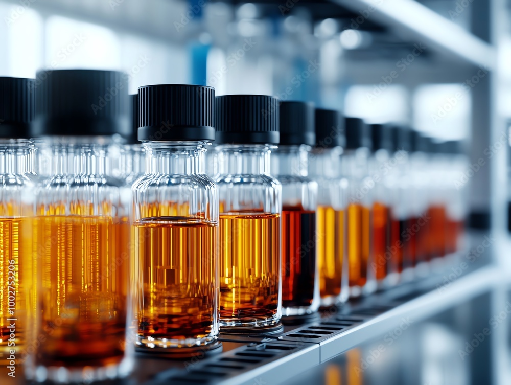 Modern lab environment with advanced spectrometry equipment and colorful chemical samples, Biological lab, Spectrometry research Modern lab environment with advanced spectrometry equipment and colorful chemical samples, Biological lab, Spectrometry research
