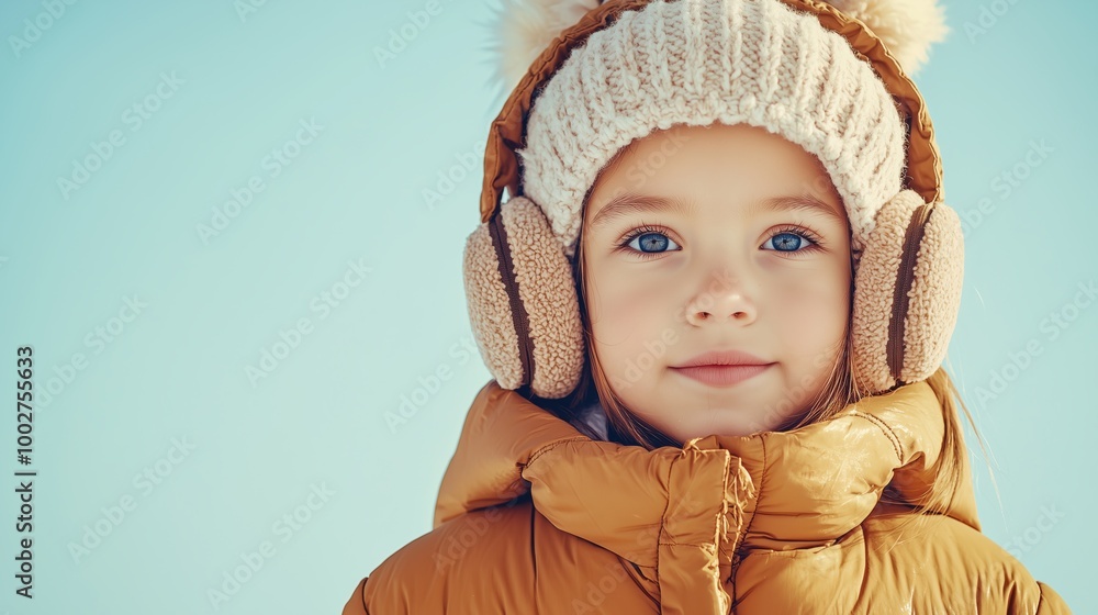 Cute Indigenous Australian Girl in Winter Gear Smiling Shyly Cute Indigenous Australian Girl in Winter Gear Smiling Shyly