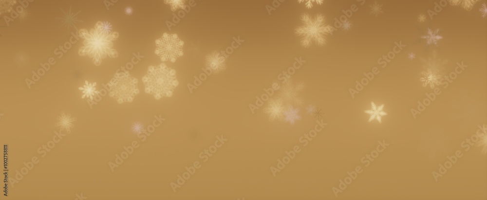 Abstract Golden Snowflakes Abstract Golden Snowflakes