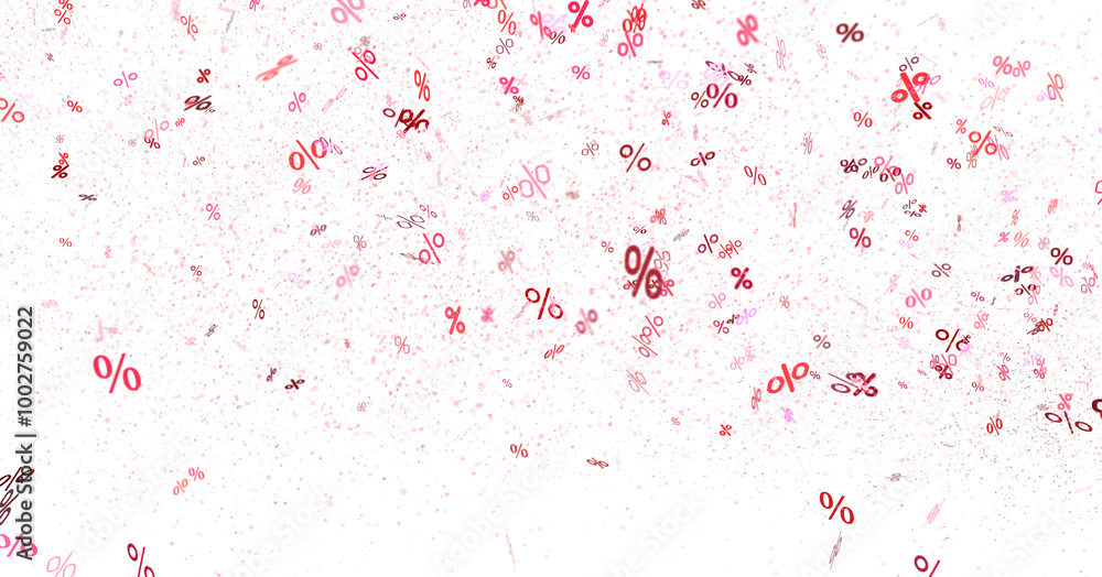 Blurred sale percent rain background. 3d Blurred sale percent rain background. 3d