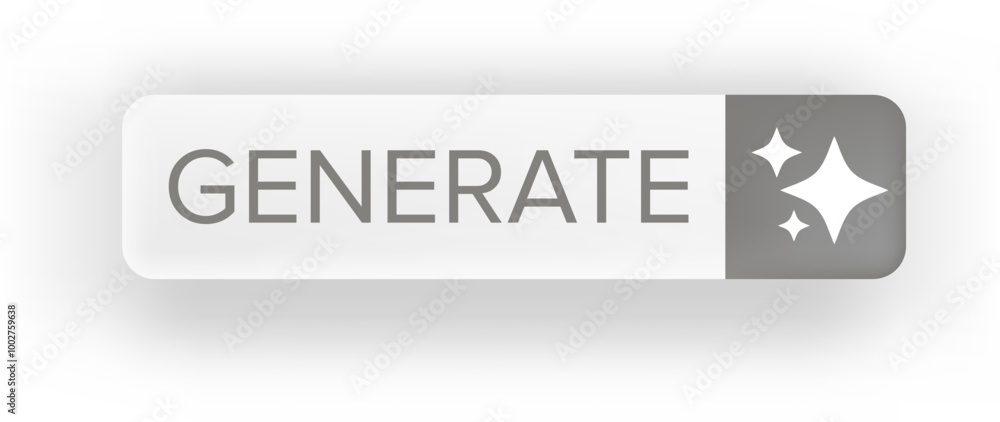 AI generated white paper style button for artificial intelligence ...