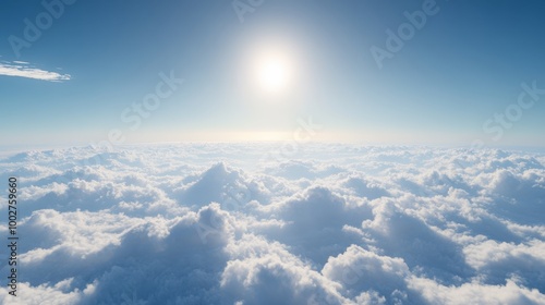 A breathtaking view of sparse clouds, with a deep azure sky