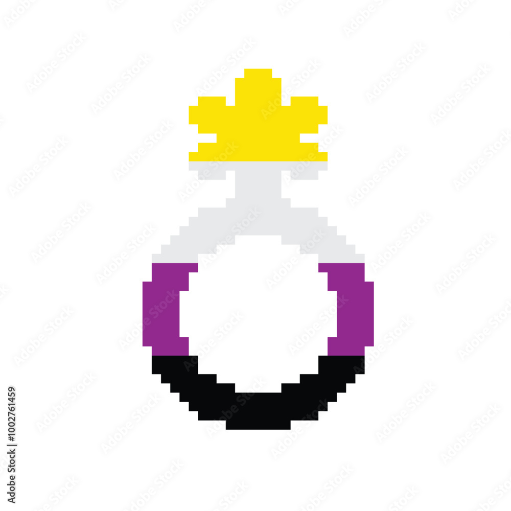 non binary 8 bit icon flag gender sign Pixel art 8-bit for game non binary 8 bit icon flag gender sign Pixel art 8-bit for game