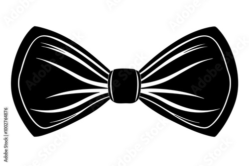 bow tie  silhouette vector icon white background