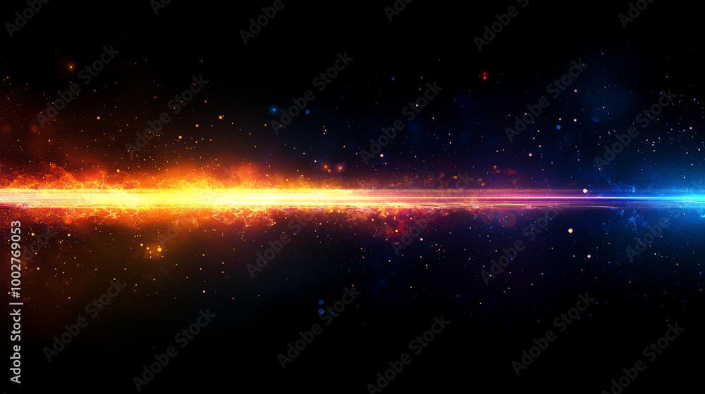 Obraz premium Colorful Light Beam Burst