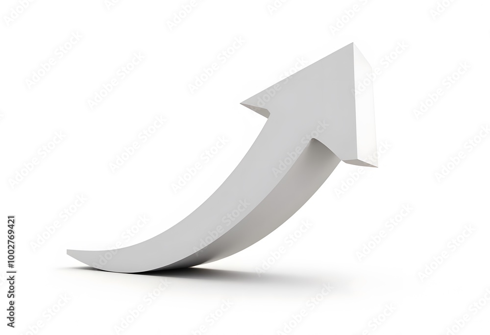 Business graph arrow sign isolated on white background Business graph arrow sign isolated on white background