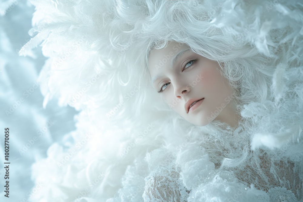 Ethereal Woman in Fantastical Portrait Ethereal Woman in Fantastical Portrait