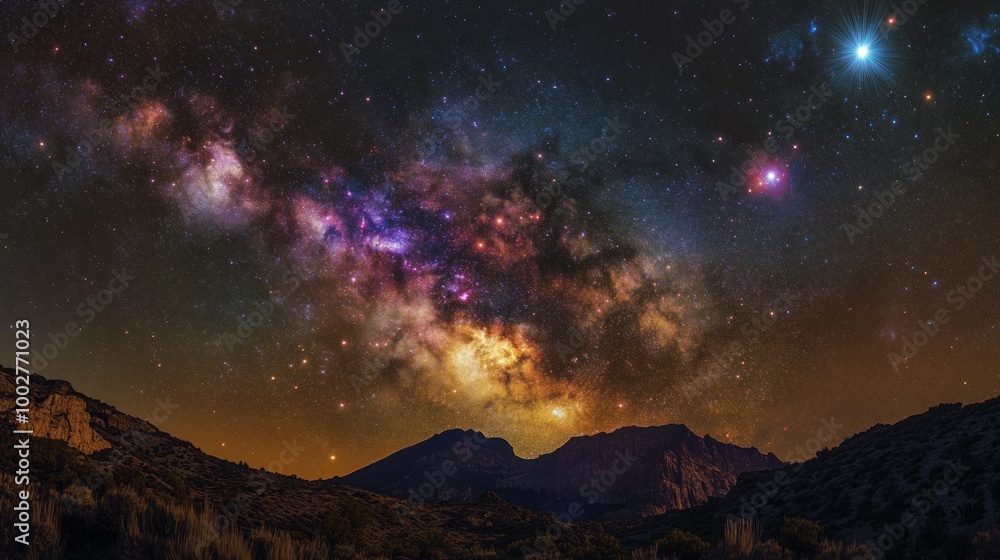 Stars in the night sky,nebula and galaxy Stars in the night sky,nebula and galaxy