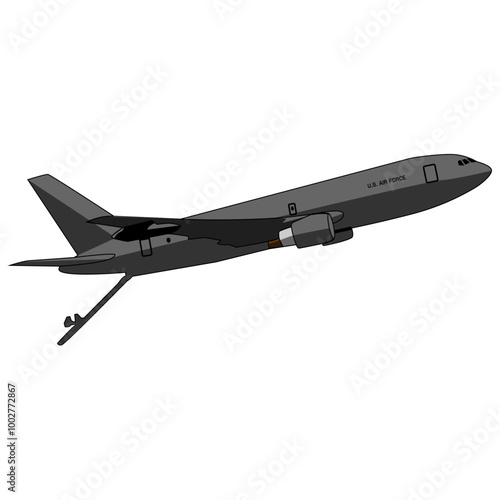 Air Force Tanker With Extended Boom Air to Air Refueling