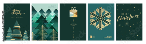 Christmas and New Year Greeting Cards. Vector illustration concepts for background, greeting card, party invitation card, website banner, social media banner, marketing material.