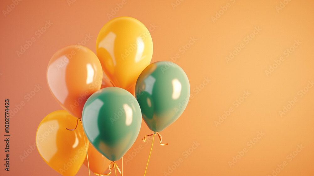 A bunch of balloons in various colors are floating in the air A bunch of balloons in various colors are floating in the air