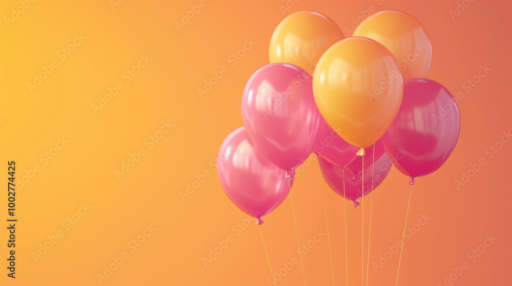 A bunch of balloons in pink A bunch of balloons in pink