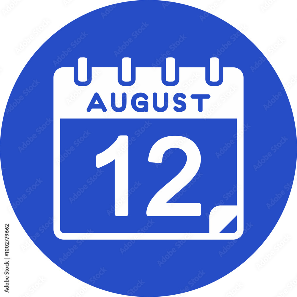 12 August Vector Icon Design 12 August Vector Icon Design
