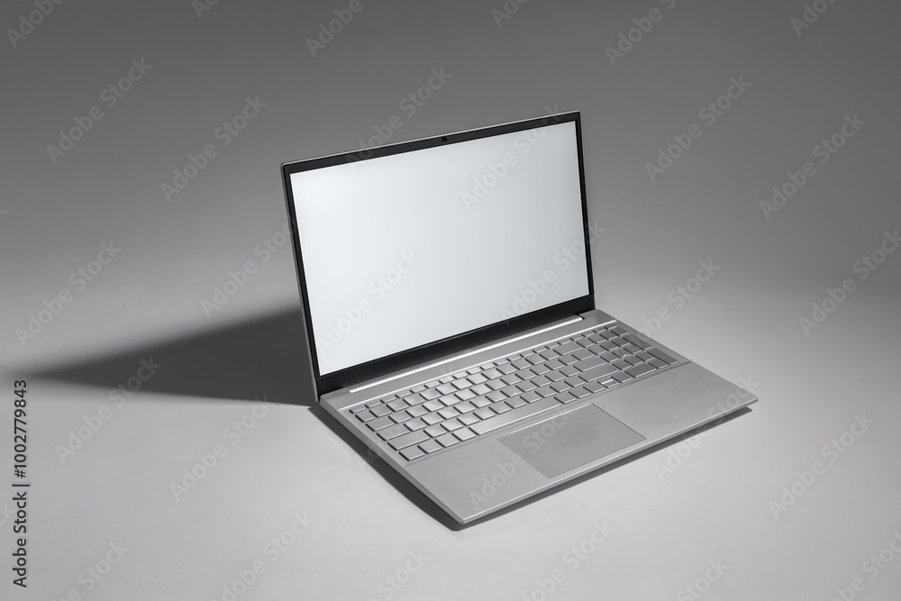 A laptop with a black keyboard and a silver screen A laptop with a black keyboard and a silver screen