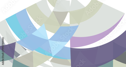 Abstract arrangement of triangles in a soothing palette, creating a dynamic visual effect