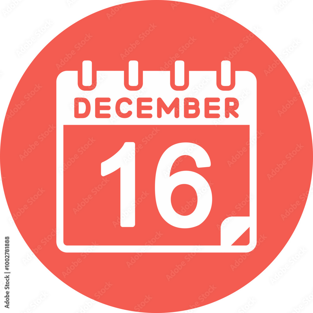 16 December Vector Icon Design 16 December Vector Icon Design