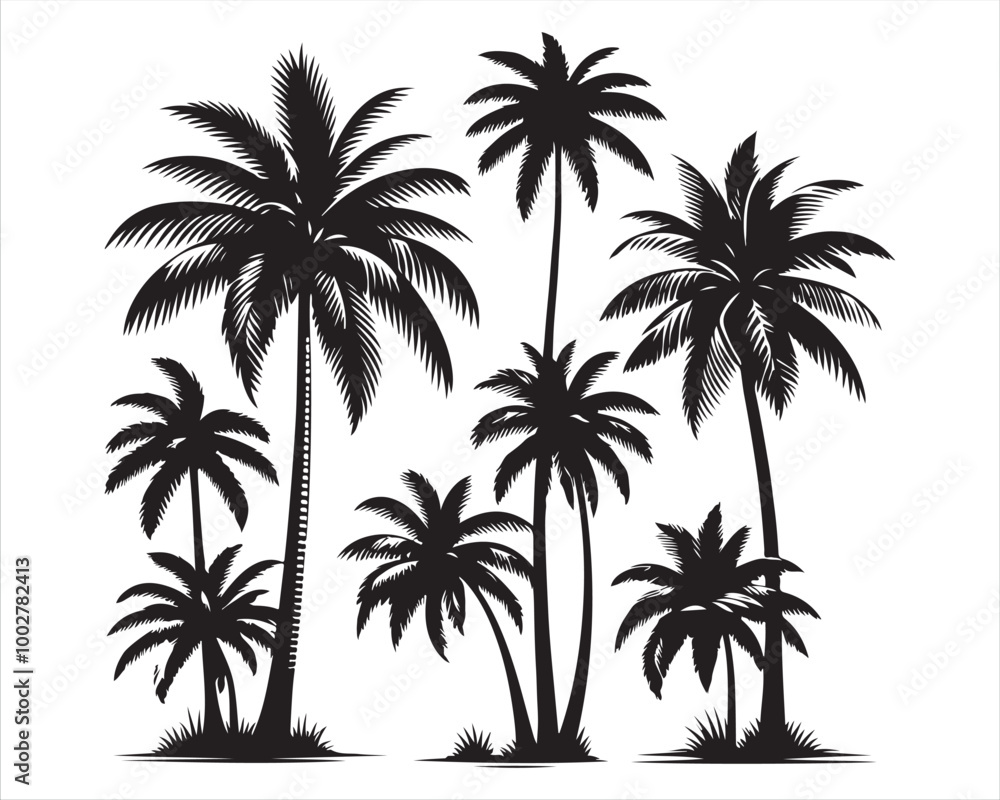 Summer Vector Palm Design Art Summer Vector Palm Design Art
