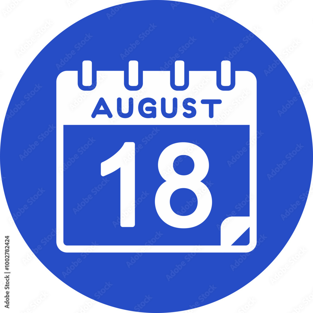 18 August Vector Icon Design 18 August Vector Icon Design