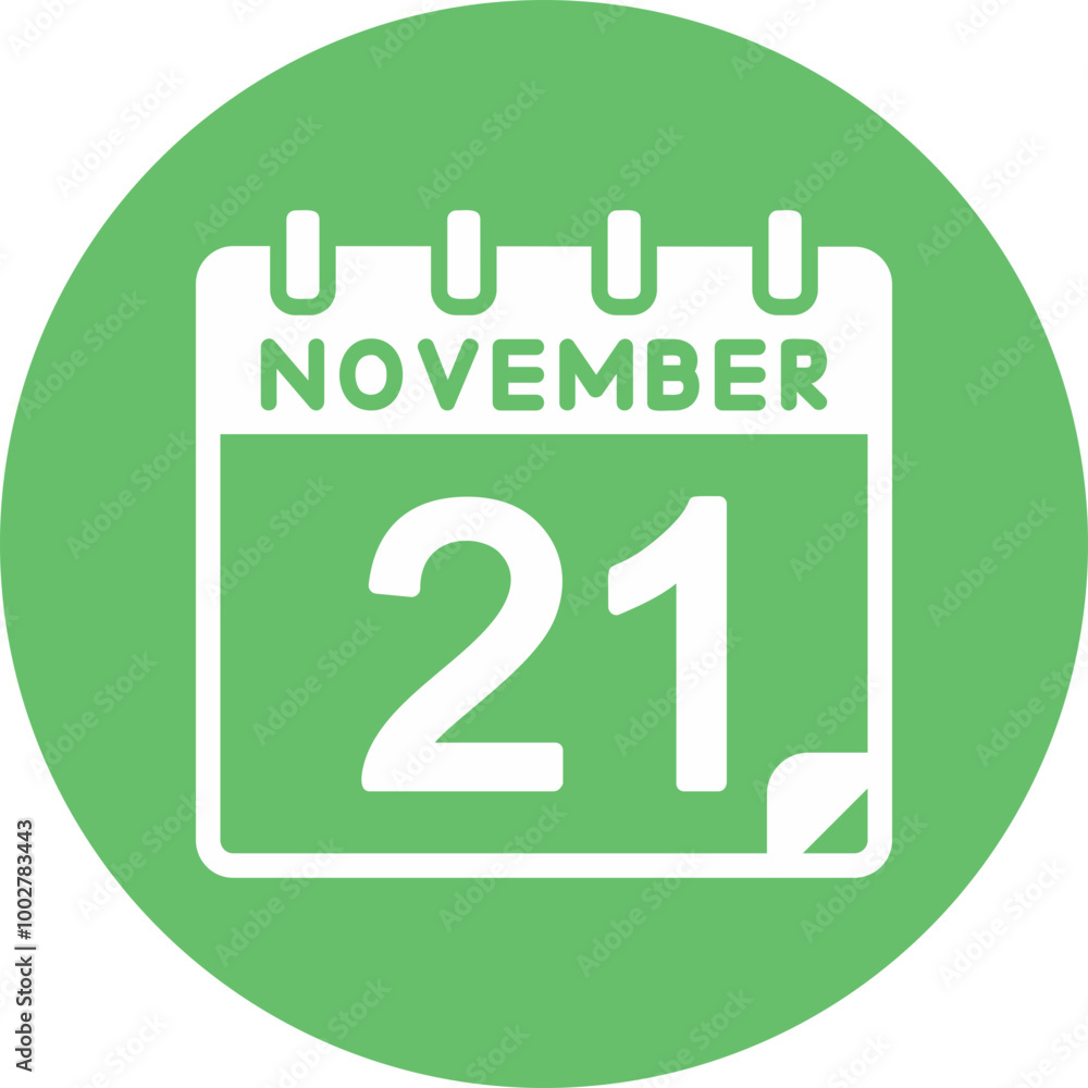 21 November Vector Icon Design 21 November Vector Icon Design