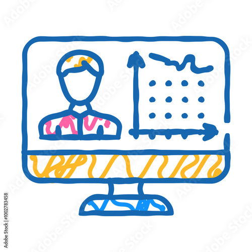 client activity analysis kyc doodle icon sketch vector. client activity analysis kyc sign. isolated symbol illustration