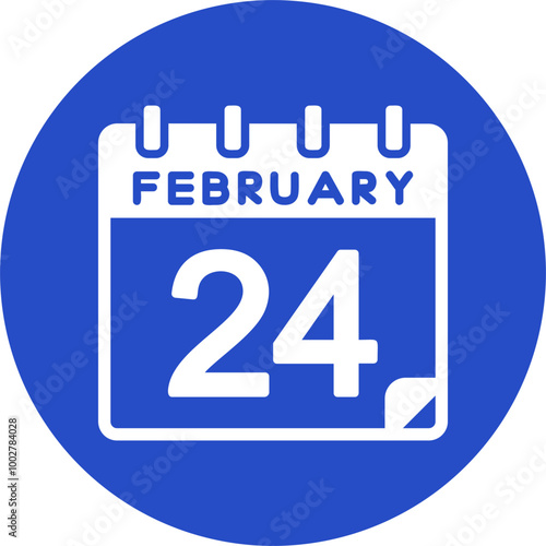 24 February Vector Icon Design