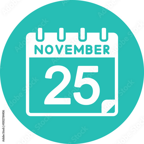 25 November Vector Icon Design