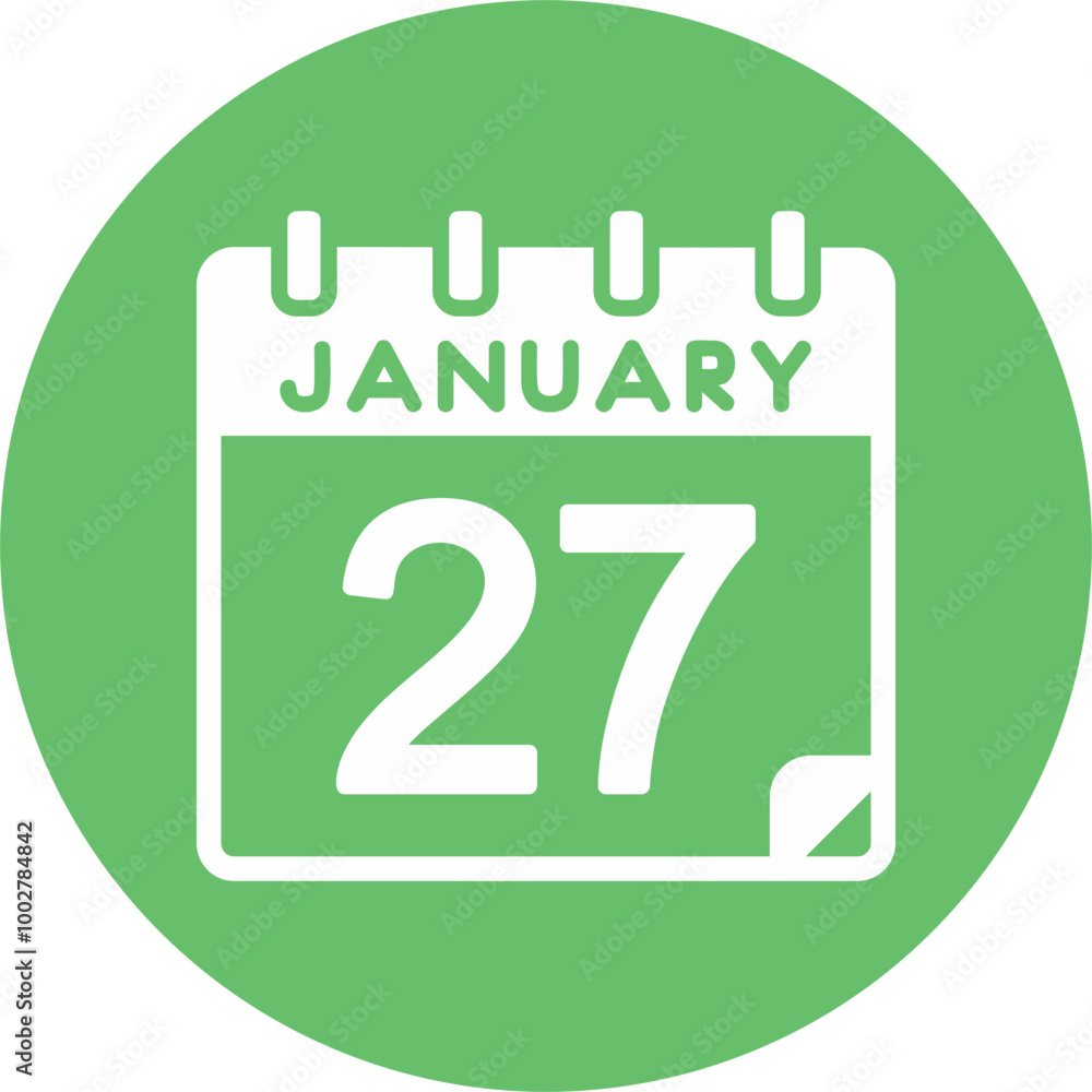 27 January Vector Icon Design 27 January Vector Icon Design