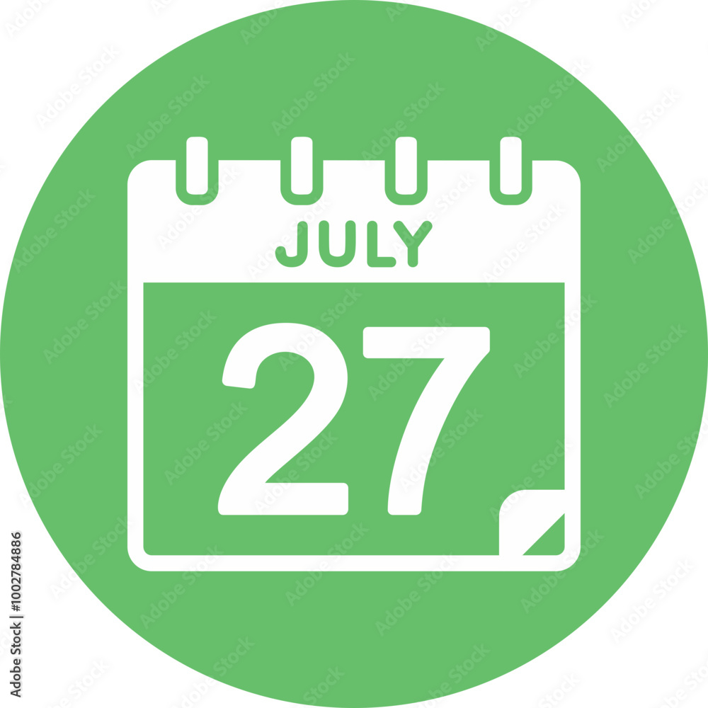 27 July Vector Icon Design 27 July Vector Icon Design
