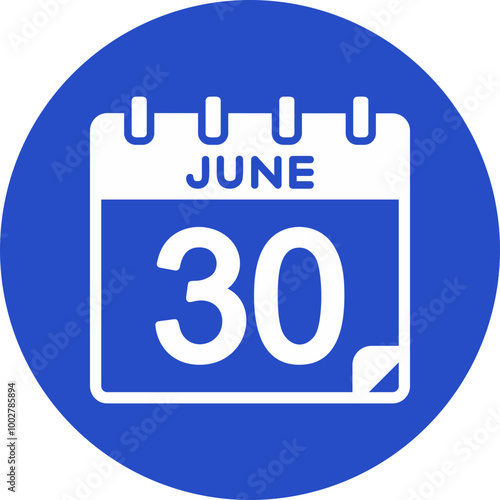 30 June Vector Icon Design