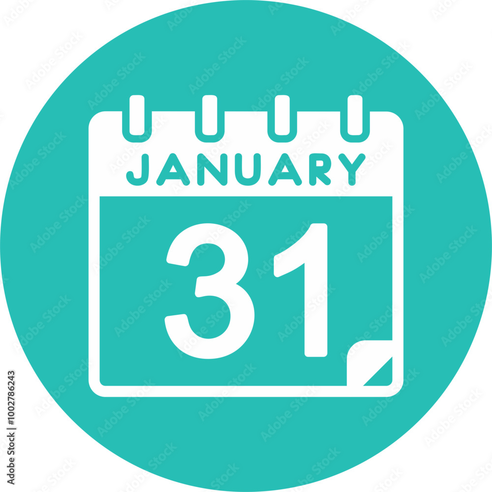 31 January Vector Icon Design 31 January Vector Icon Design