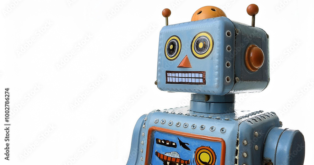 Fototapeta premium Vintage toy robot with retro design