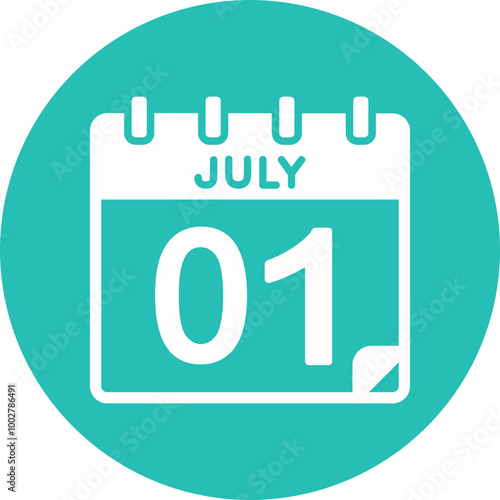 1 July Vector Icon Design