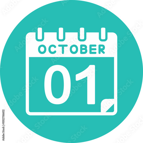 1 October Vector Icon Design