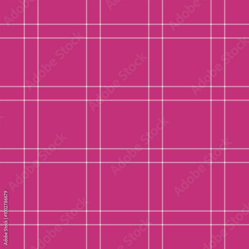 Straight texture check plaid, cool pattern textile tartan. Crossed seamless fabric vector background in pink and white colors.