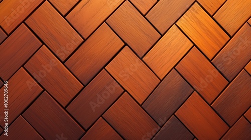 Golden Hour Teak Wooden Panels - Zigzag Pattern