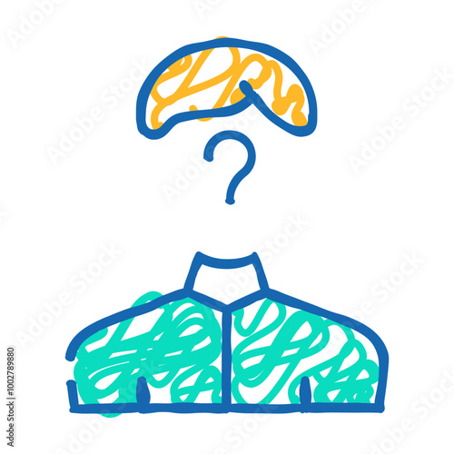 data lack kyc doodle icon sketch vector. data lack kyc sign. isolated symbol illustration