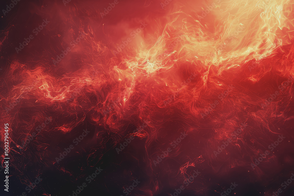 Obraz premium The abstract background of red flames combined with black gives a hot feeling.