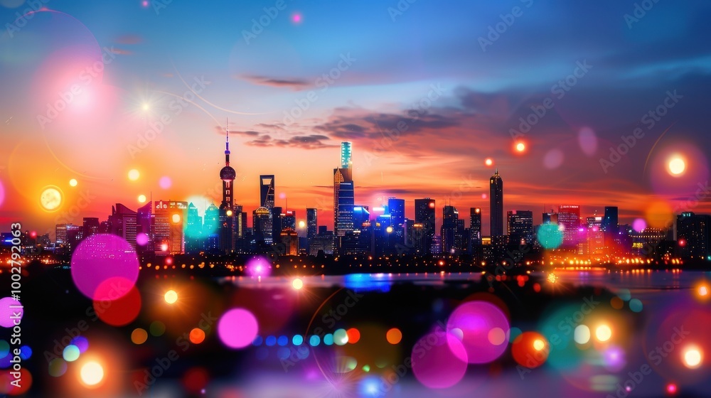 Vibrant Night Sky Celebrating New Years Festivities Vibrant Night Sky Celebrating New Years Festivities