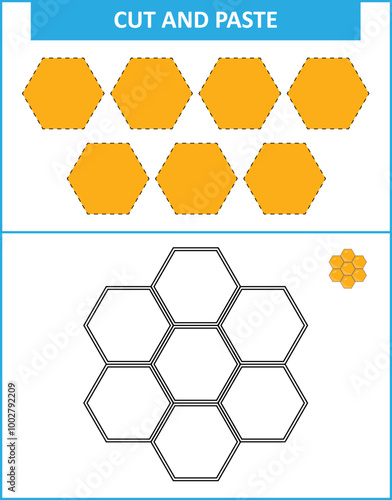 Сut and paste honeycomb applique