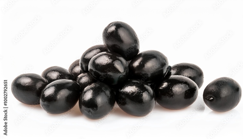 Black olive on white background. Black olive Fruit Isolated. Black olive on white background. Black olive Fruit Isolated.