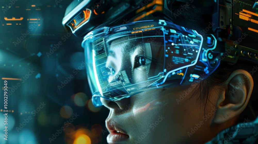 Futuristic Wearable Tech with Advanced Interface Futuristic Wearable Tech with Advanced Interface