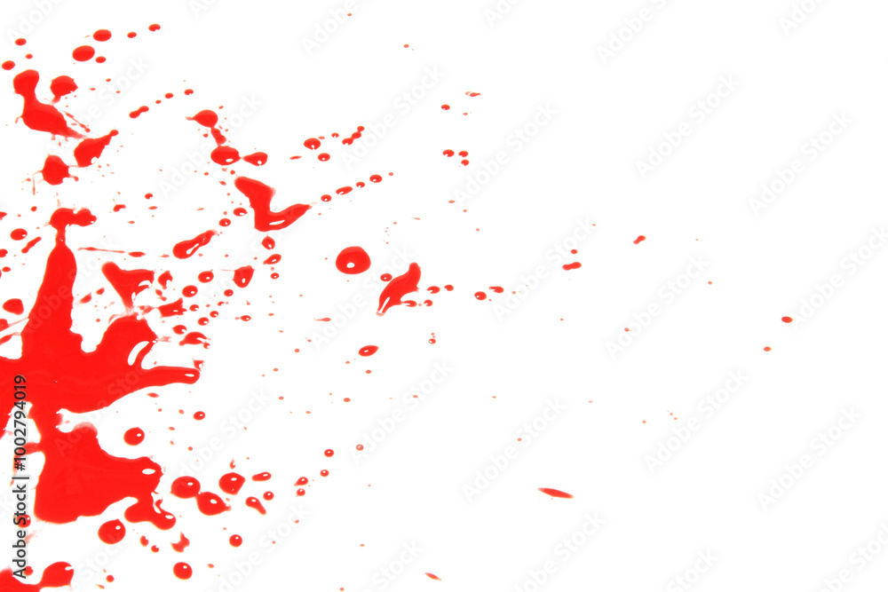 A drop of red ink, like a drop of blood isolated on transparent background. A drop of red ink, like a drop of blood isolated on transparent background.