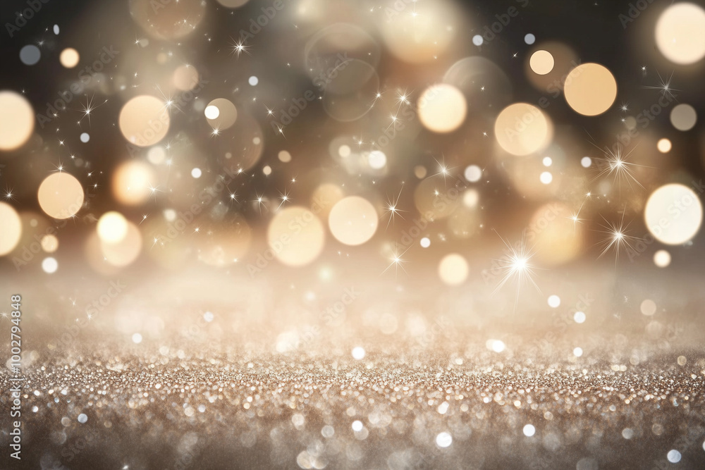 Decorative Silver and Gold Glitter with Blurred Bokeh Effect – Christmas and New Year Banner Decorative Silver and Gold Glitter with Blurred Bokeh Effect – Christmas and New Year Banner