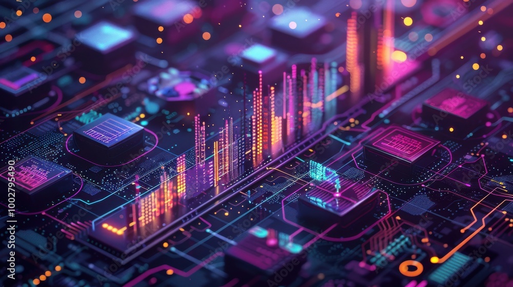 Fototapeta premium Data Analytics and Storage Visualization Concept