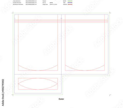 Custom dimensions flexible packaging stand up zipper pouches dieline 600040