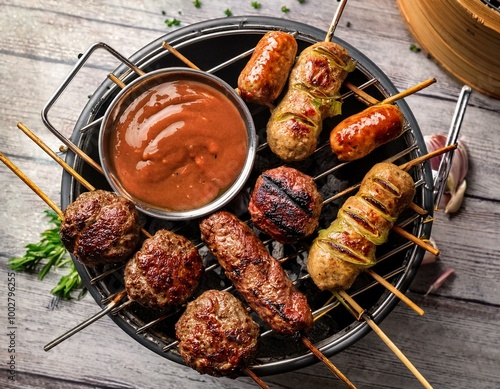 grilled meatballs and meatball varieties 