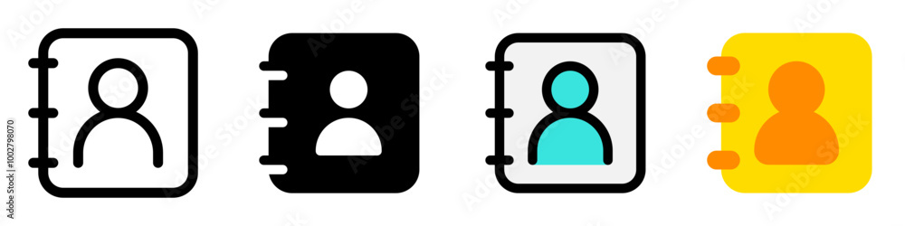 Vector phonebook, contact, diary icon. Black, white background. Perfect for app and web interfaces, infographics, presentations, marketing, etc. Vector phonebook, contact, diary icon. Black, white background. Perfect for app and web interfaces, infographics, presentations, marketing, etc.