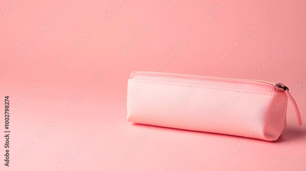 Pencil Case On Smooth Pastel Pink Surface For Stationery Storage . Pencil Case On Smooth Pastel Pink Surface For Stationery Storage .