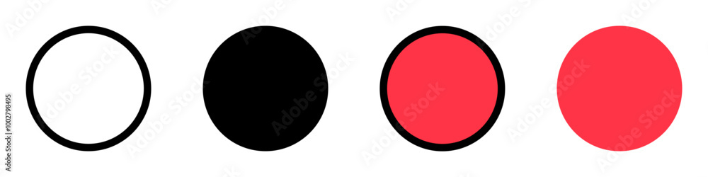 Editable vector record button icon. Black, transparent white background. Part of a big icon set family. Perfect for web and app interfaces, presentations, infographics, etc Editable vector record button icon. Black, transparent white background. Part of a big icon set family. Perfect for web and app interfaces, presentations, infographics, etc