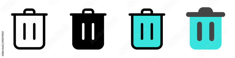Editable vector delete trash recycle bin icon. Part of a big icon set family. Perfect for web and app interfaces, presentations, infographics, etc Editable vector delete trash recycle bin icon. Part of a big icon set family. Perfect for web and app interfaces, presentations, infographics, etc